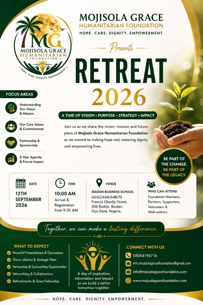 MOJISOLA GRACE HUMANITARIAN FOUNDATION RETREAT