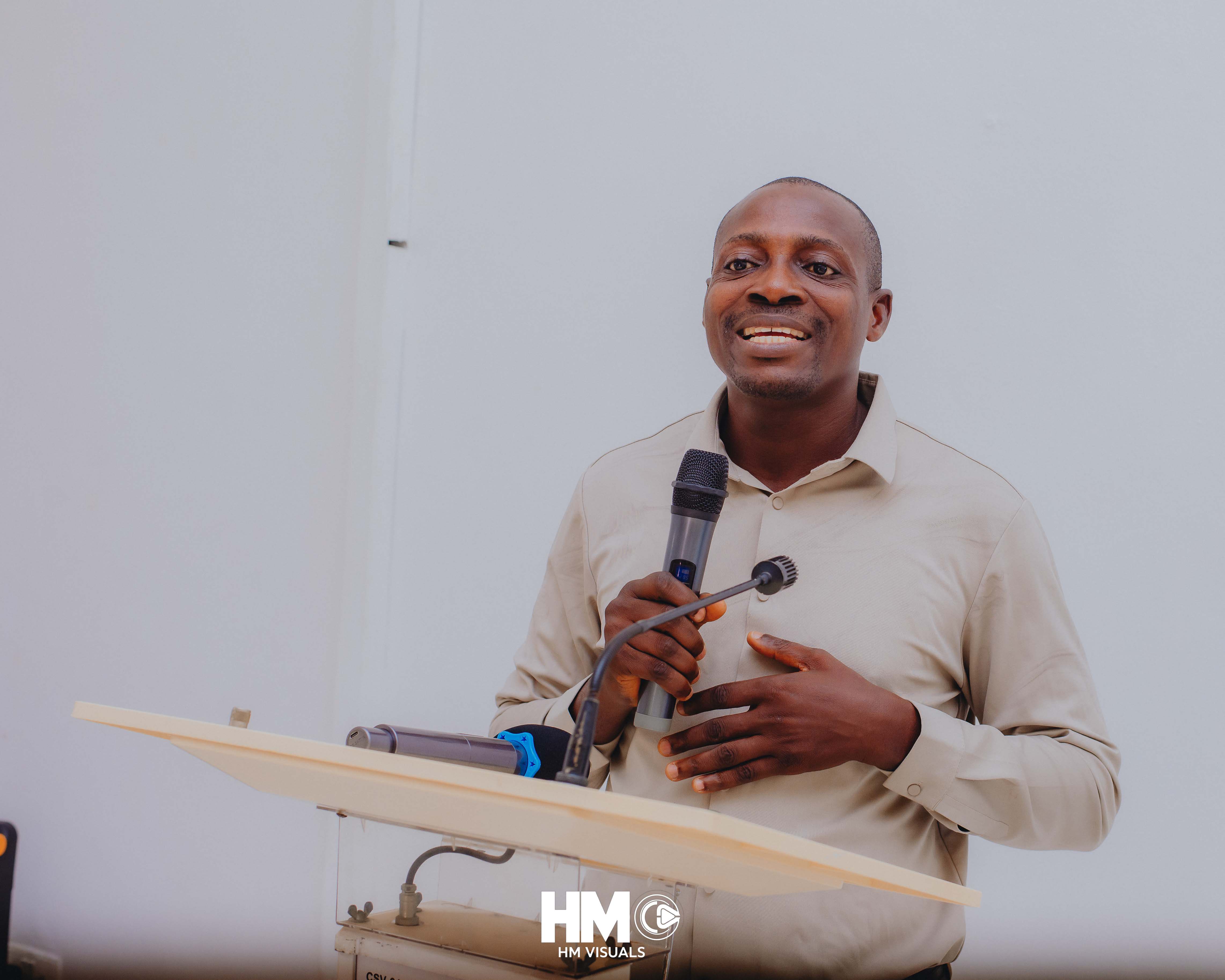 Engr Olubowale Olufokunbi delivering a goodwill message at the Official Opening of Mojisola Grace Humanitarian Foundation.