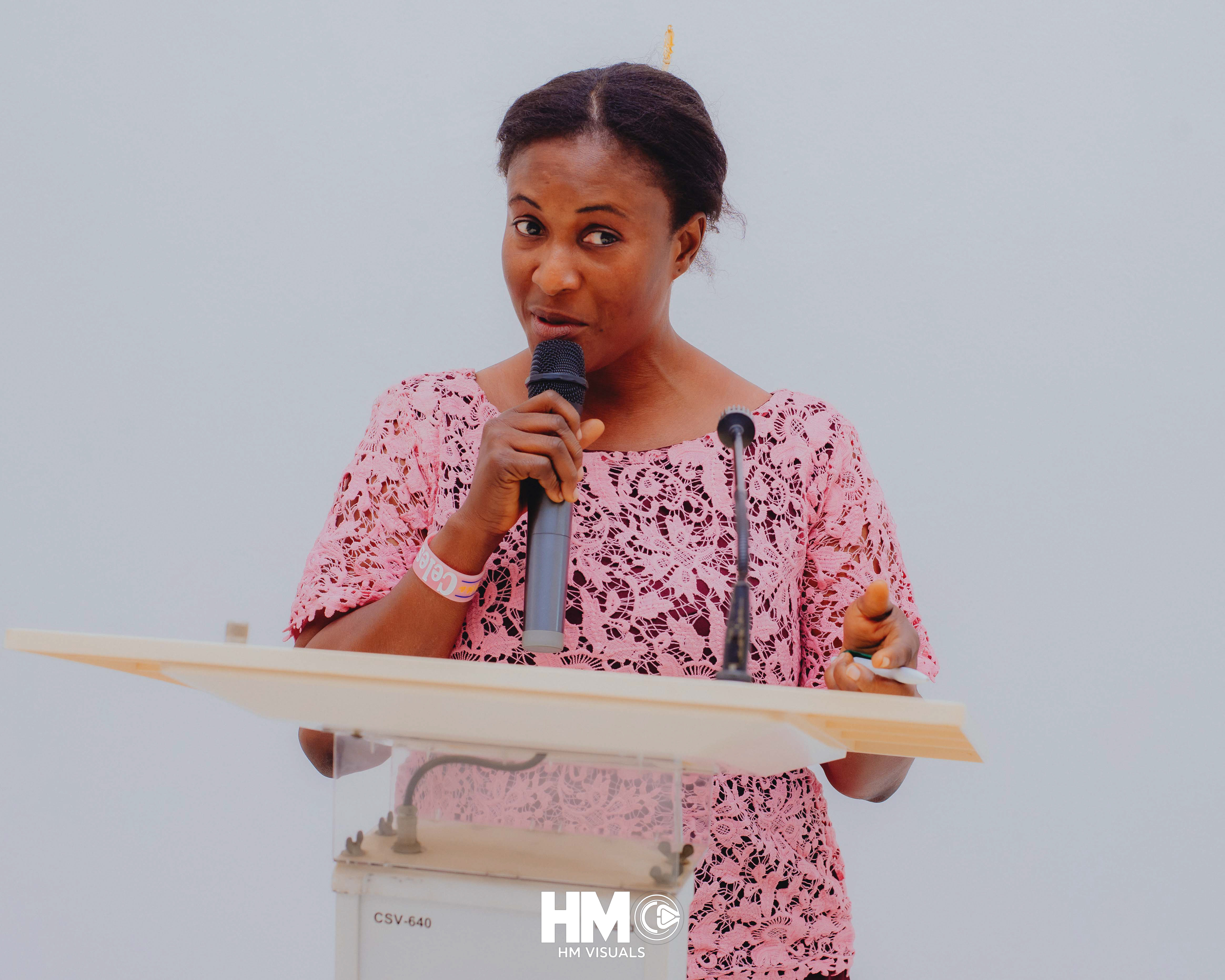 Mrs Gbadebo Vivian delivering a goodwill message at the Official Opening of Mojisola Grace Humanitarian Foundation.