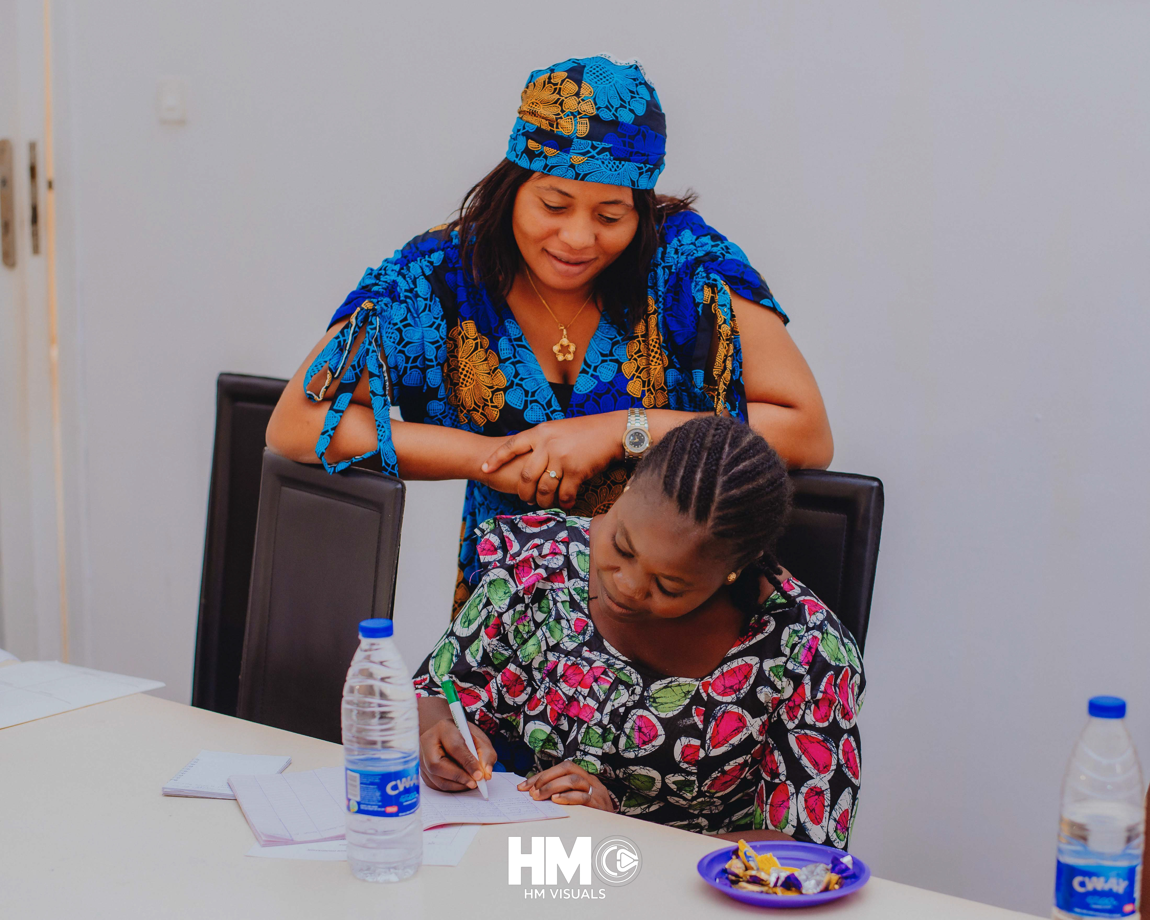 Mrs. Ojelabi during the registration session at the Official Opening of Mojisola Grace Humanitarian Foundation.