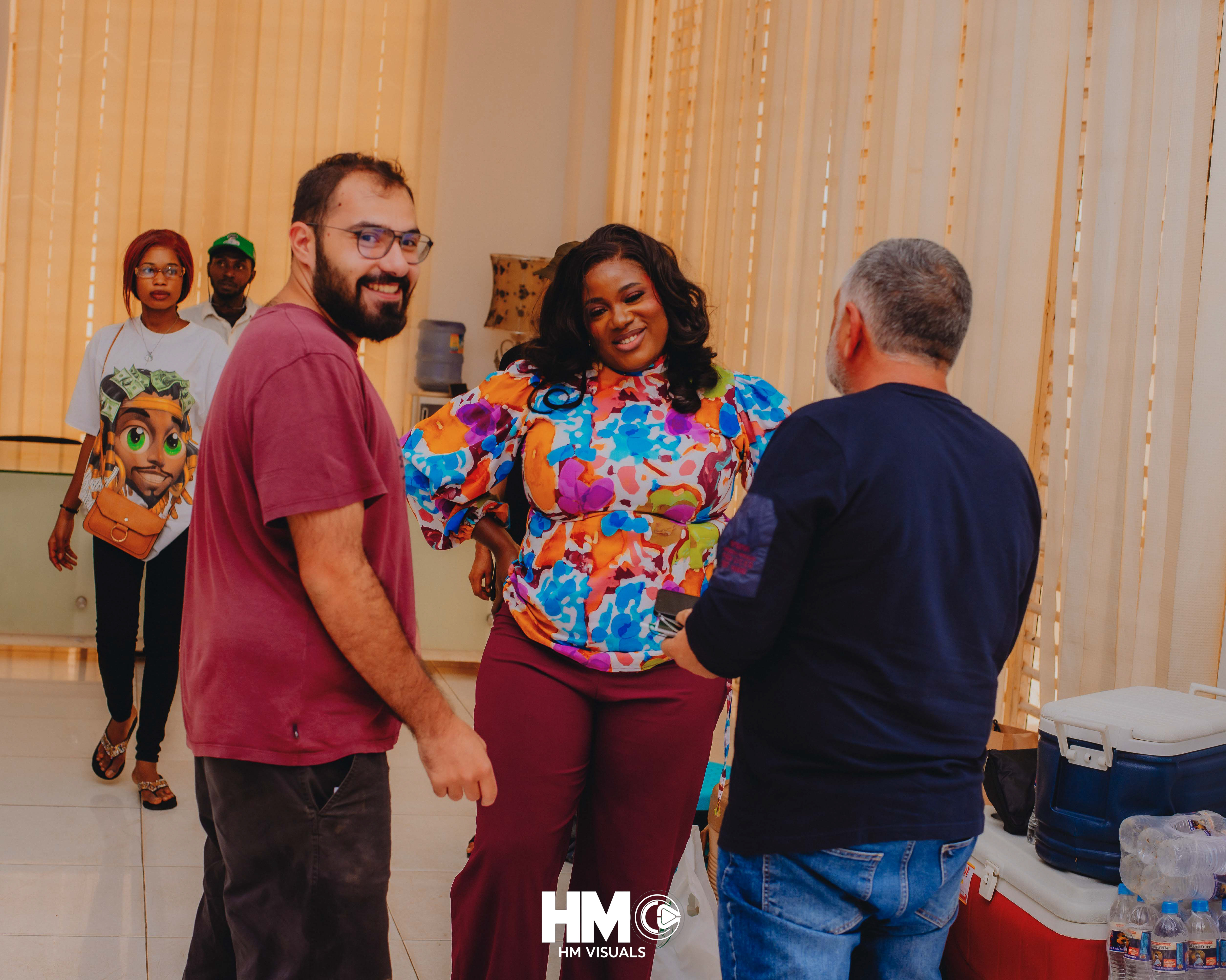 A warm moment of interaction with guests during the Official Opening of Mojisola Grace Humanitarian Foundation.