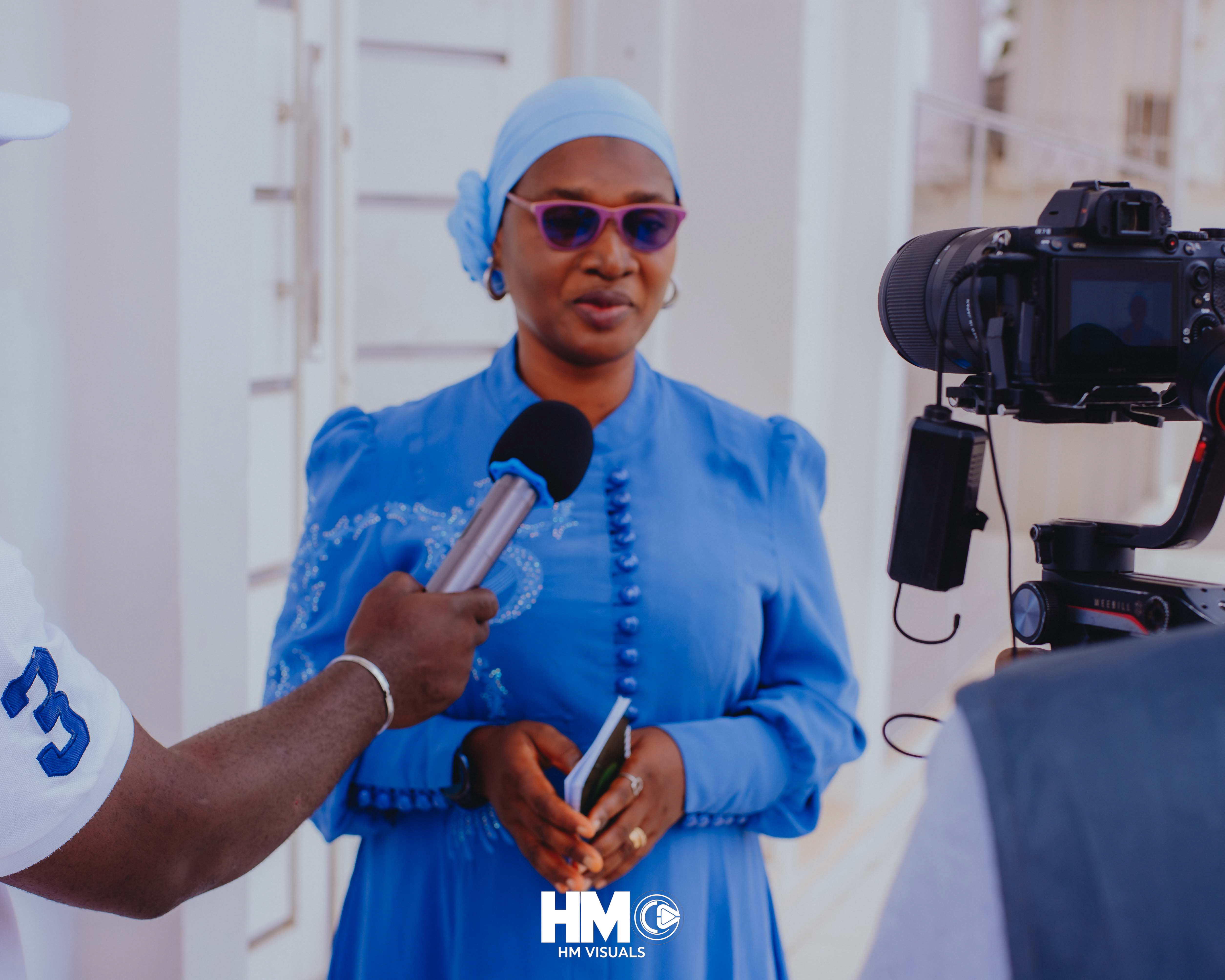The Matron, Mrs. Akande R. Tosin, during a media interview at the Official Opening of Mojisola Grace Humanitarian Foundation.